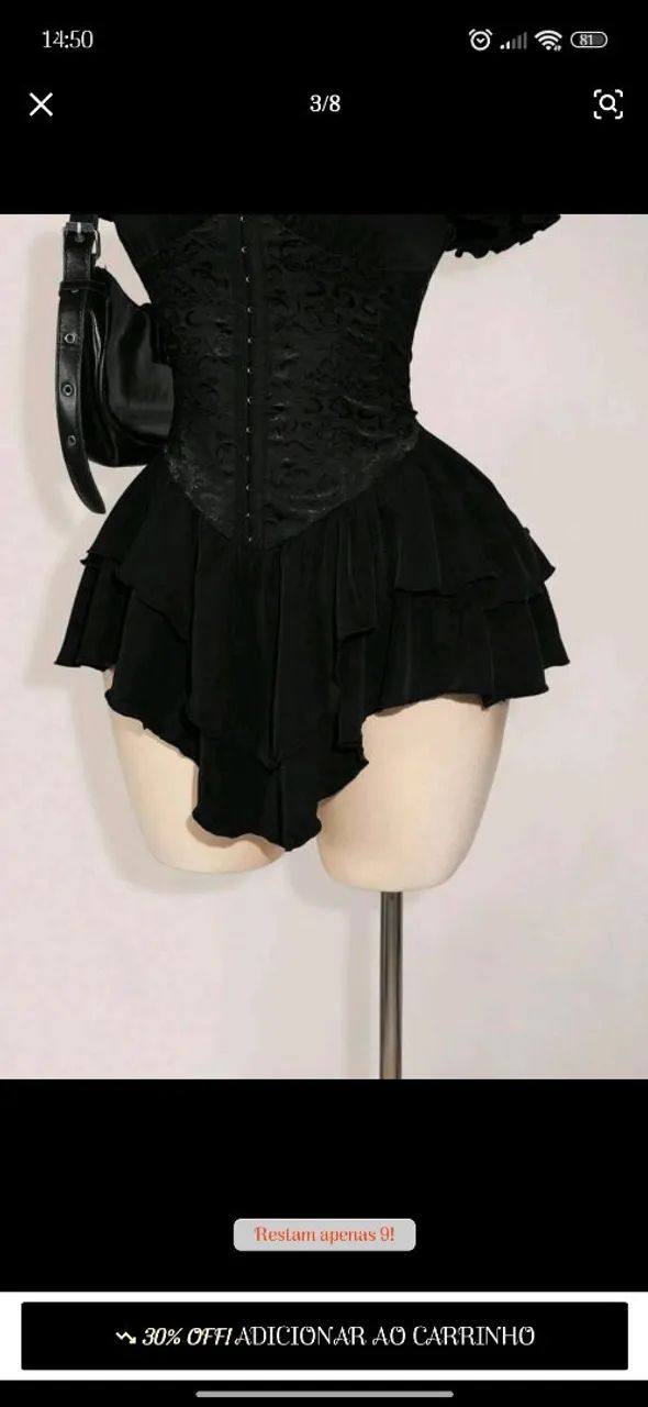Vestido gótico tamanho G - Foto 2