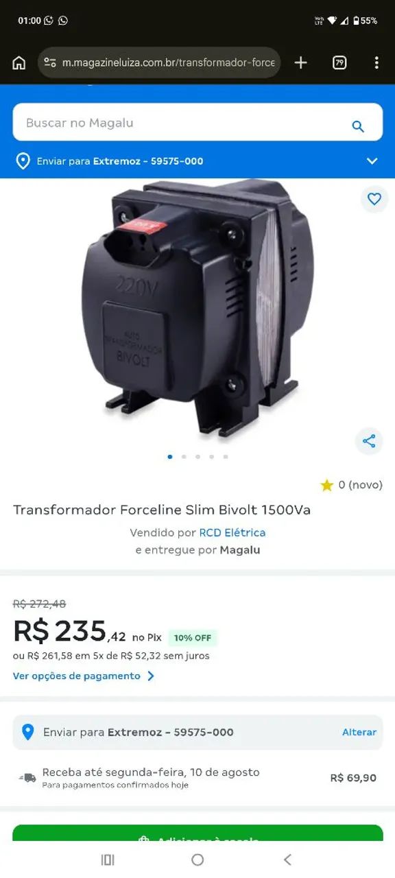 Transformador bivolt de 110v para 220v  - Foto 4