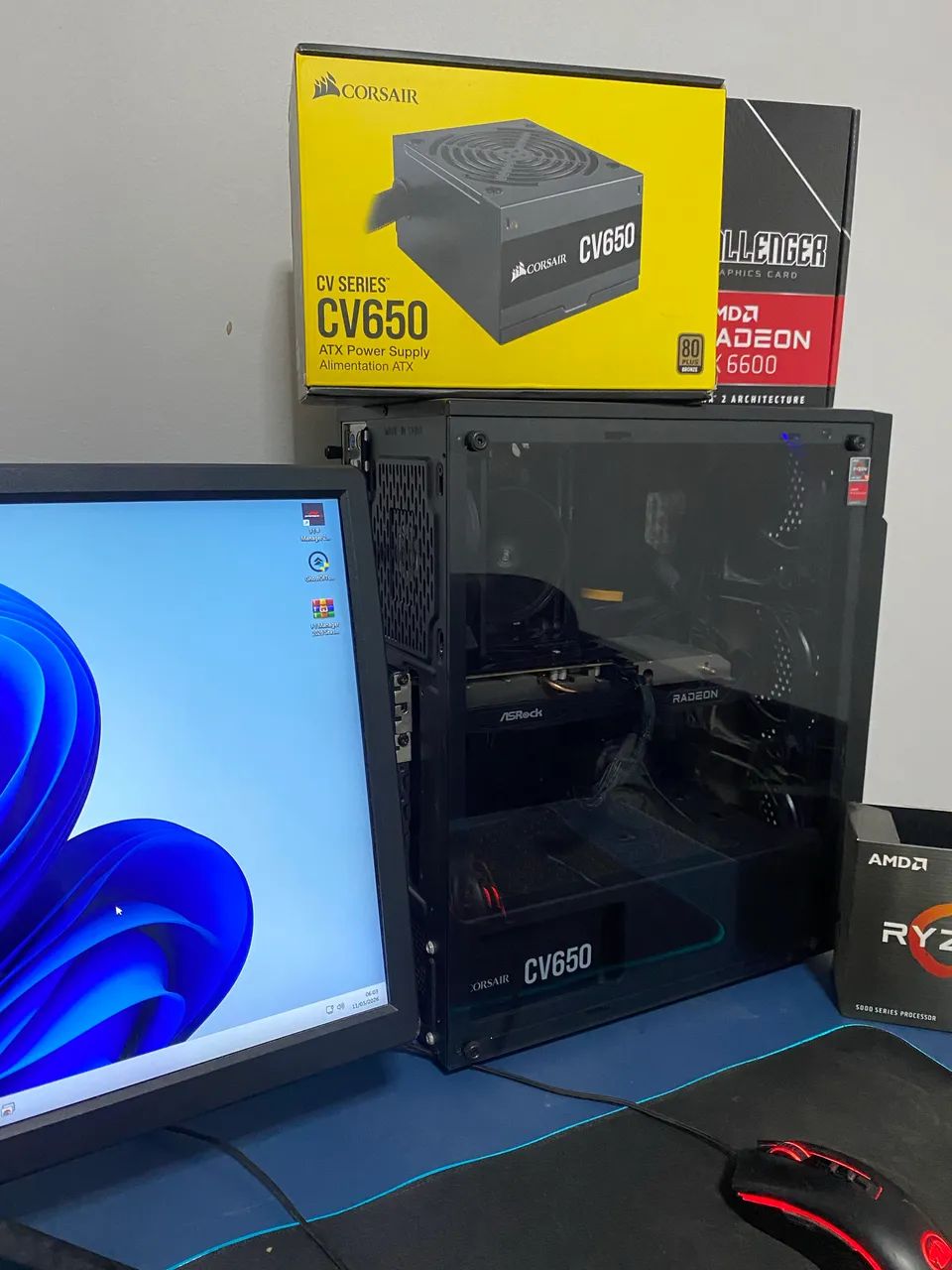 PC GAMER COMPLETO | Ryzen 5 5600G + RX 6600 8GB + 16GB RAM +