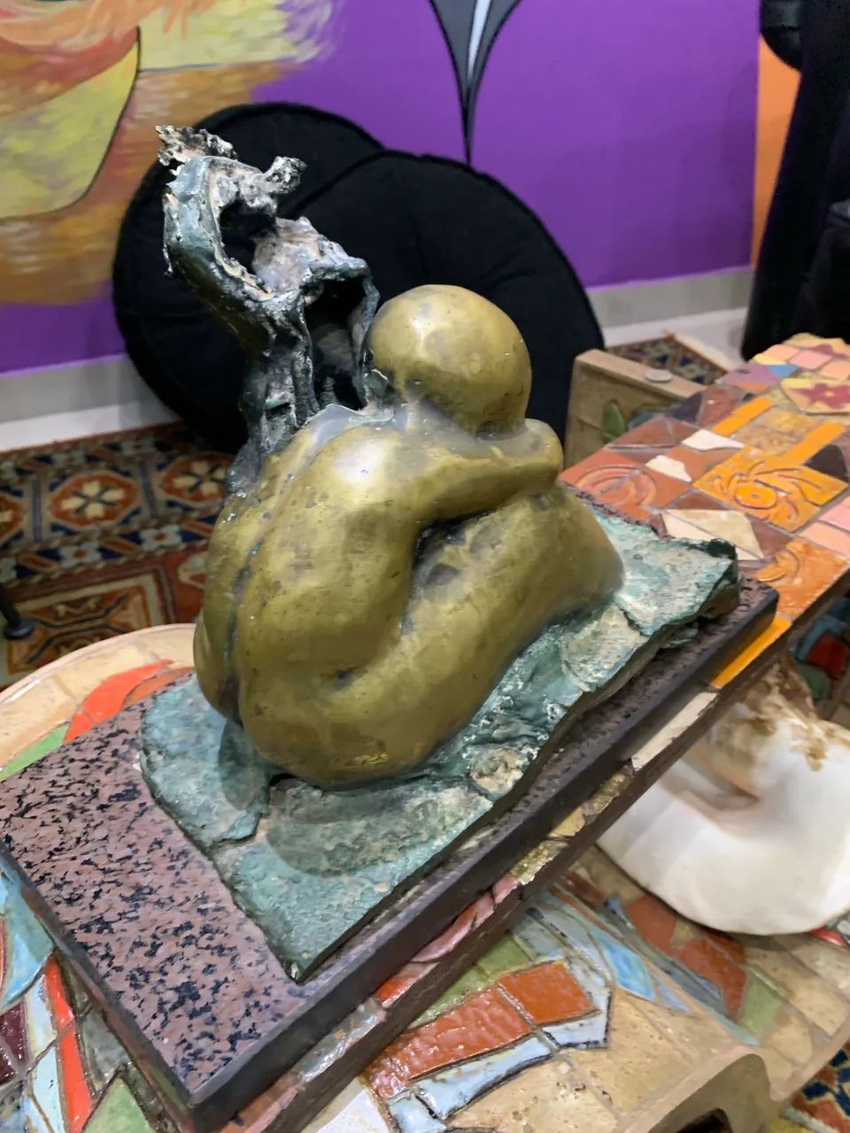 Escultura de bronze maciço 