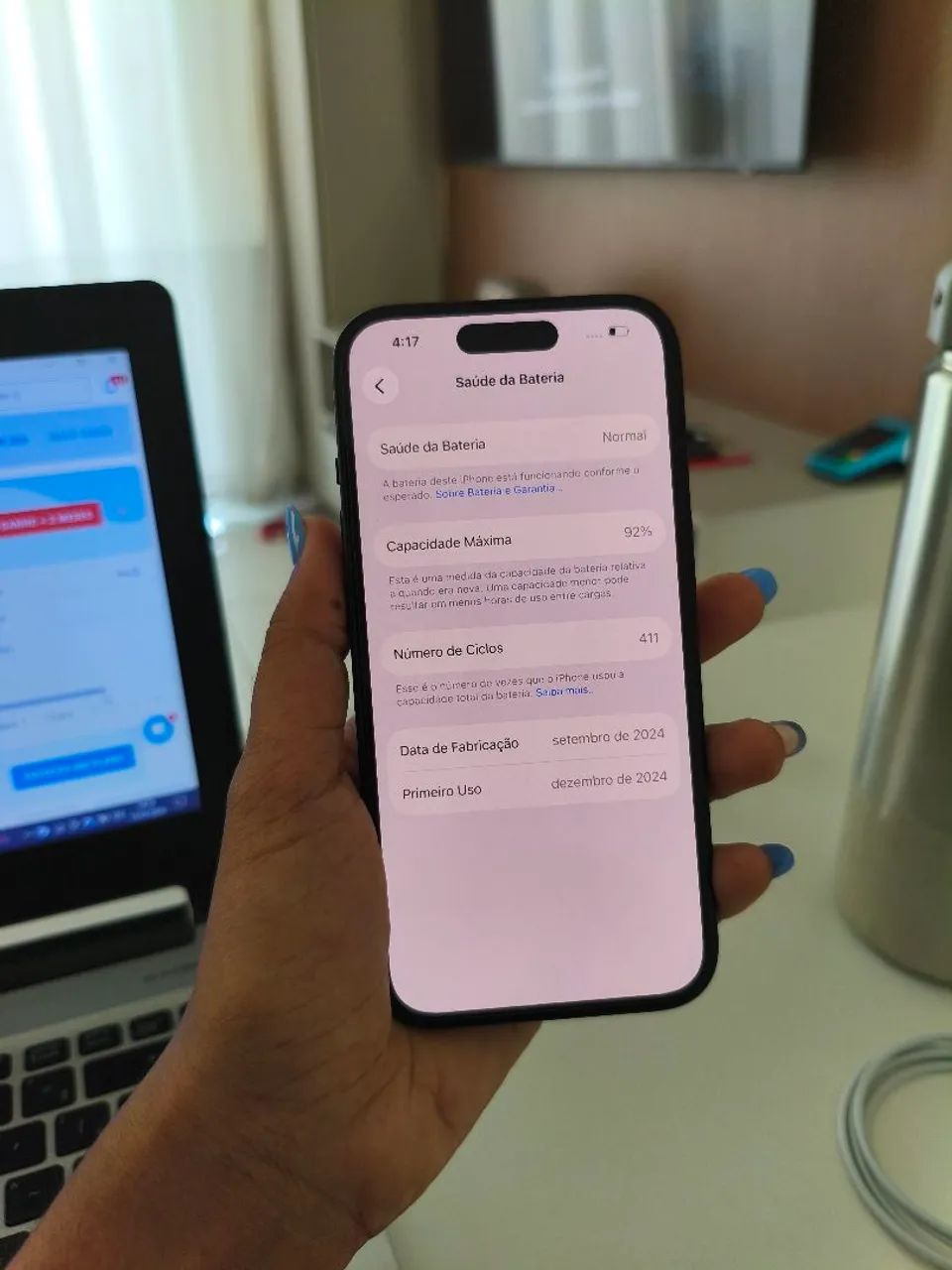 I Phone 15 , preto com 128 gigas Impecável  - Foto 4