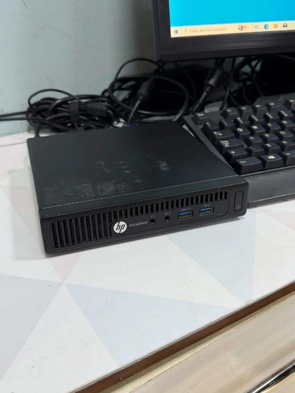 Computador Mini pcHP EliteDesk AMD PRO A10 8GB RAM HD 1TB com Wi-Fi - Formatado   - Foto 3