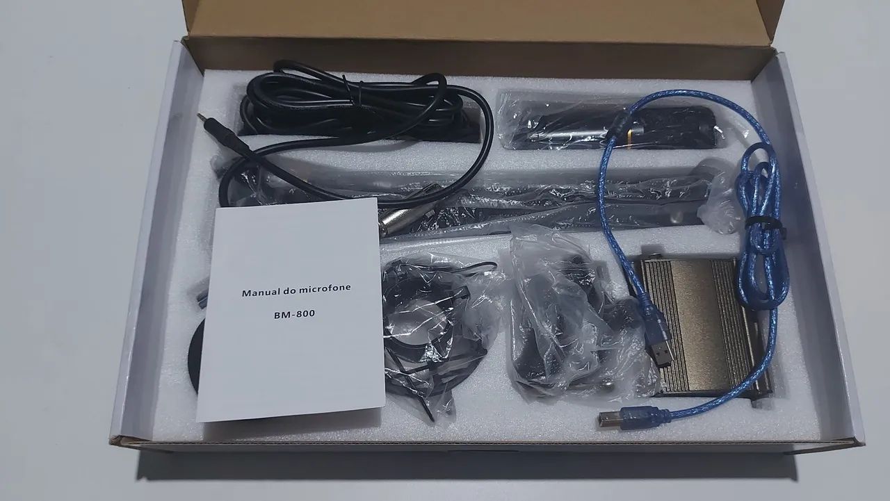 Microfone condensador BM800 com phanton power profissional  - Foto 4