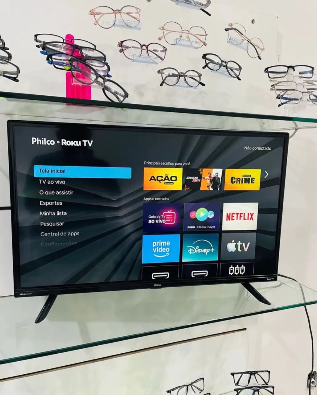 Tv Philco Roku smart 32 polegadas muito nova imagem perfeita  - Foto 2