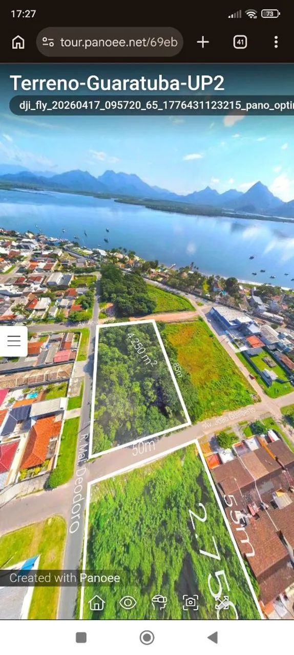Duas áreas na beira da Baía de Guaratuba -Pr 4.200 m² e outra 2.750  m² - Foto 3