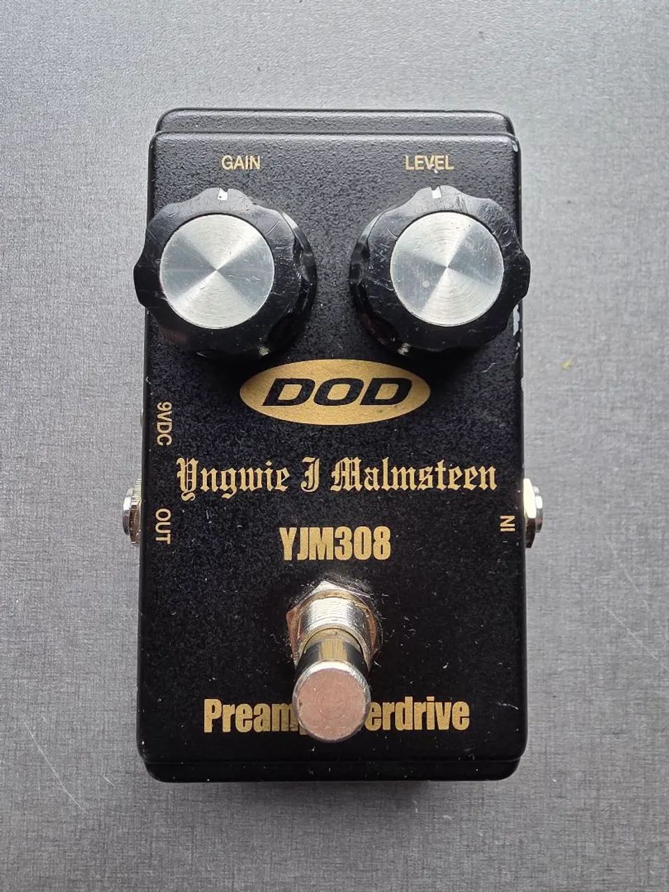 DOD YJM308 Preamp OD Yngwie Malmsteen E Cabo Adaptador 9v