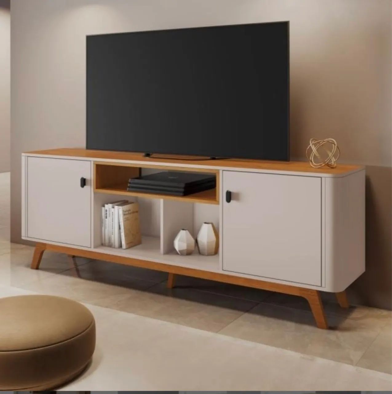 Rack Oslo até 70? - Imponência, Design Arredondado e Sofisticação