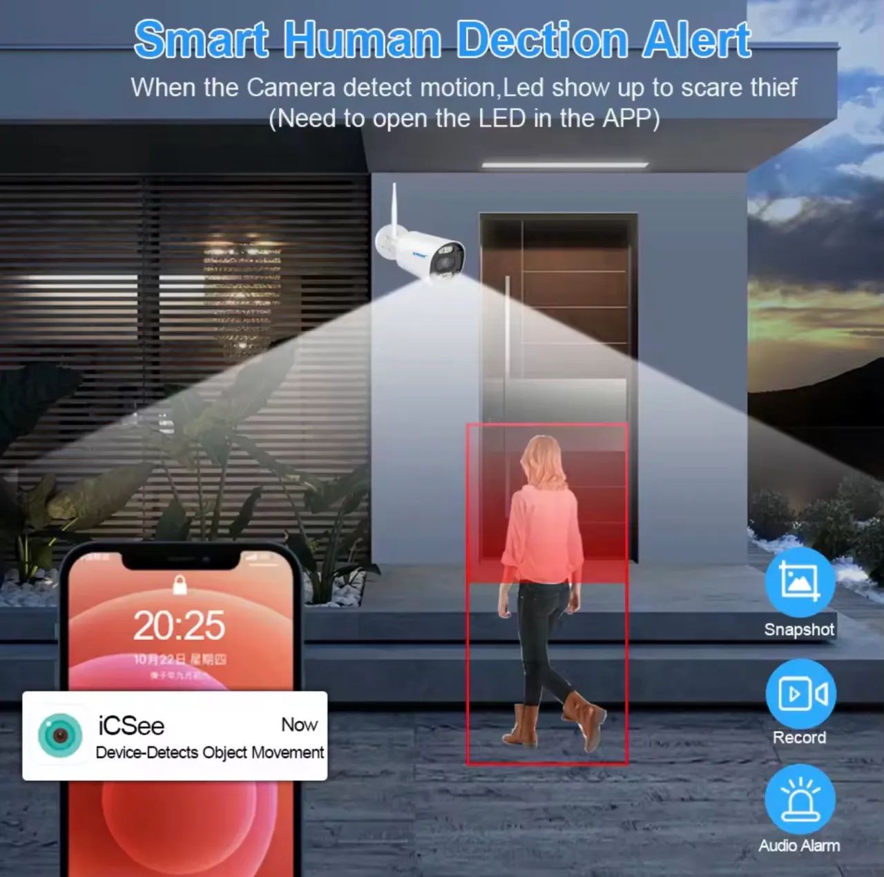 NVR h.265 WI-FI 8CH para sistema sem fio cartão tf solt onvif ICSee app - Foto 2