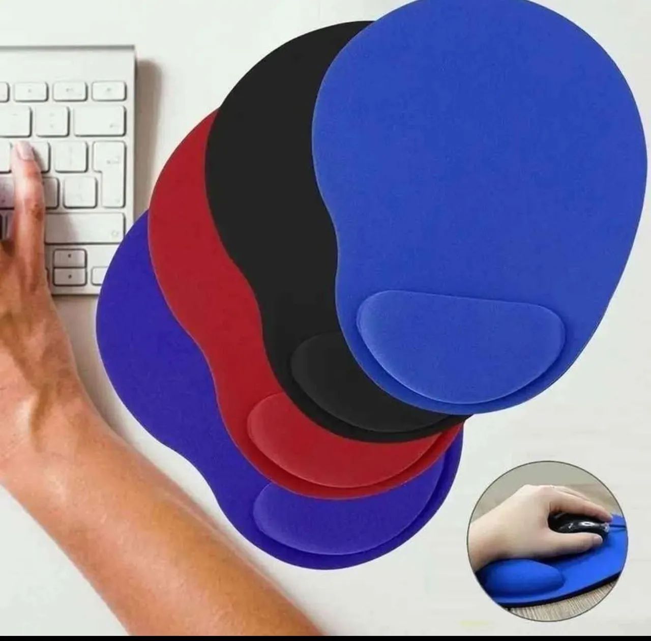 Mouse pad ergonômico com descanso de pulso antiderrapante - Foto 4