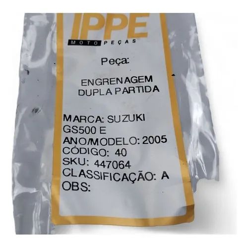 Engrenagem Dupla Partida Suzuki Gs500 E 2005 - Foto 6