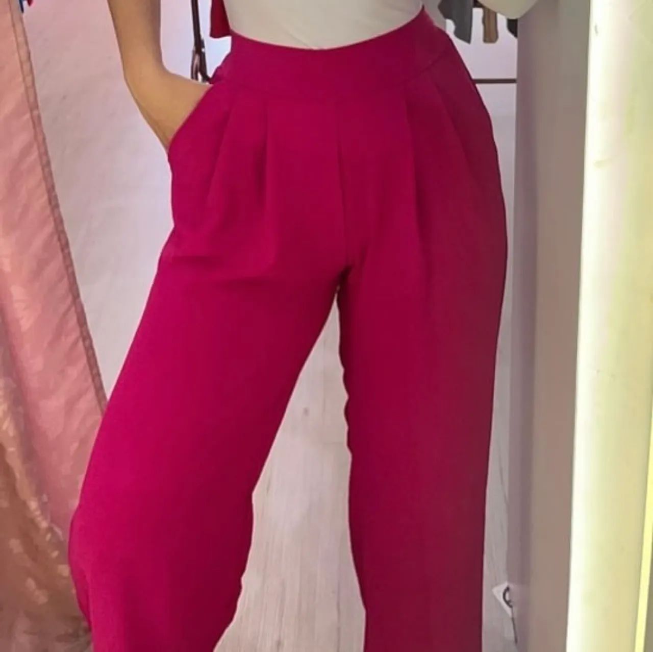 Calças pantalonas tamanho M