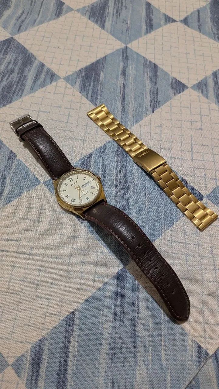 Relógio Casio Masculino Classico Dourado - Foto 4