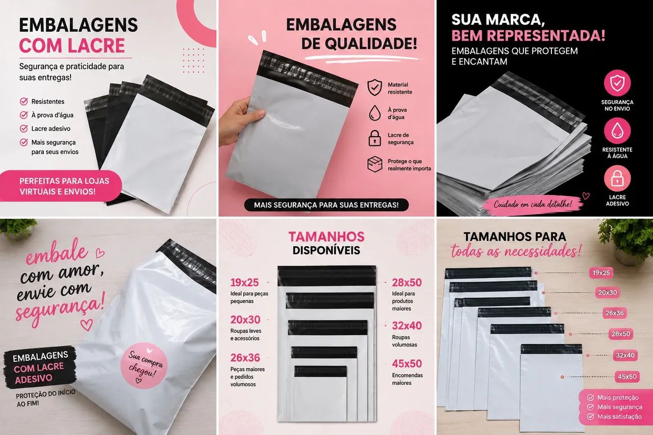Saco de envio embalagem bem protegida 