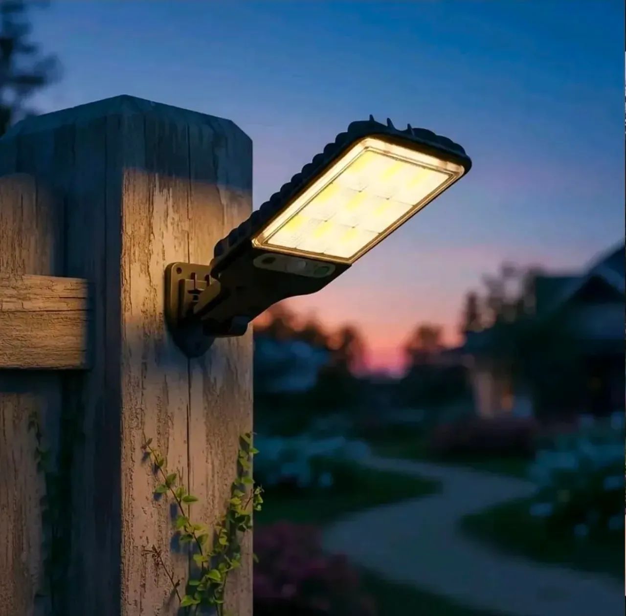 Refletor Luminária led solar sensor de presença - Foto 4