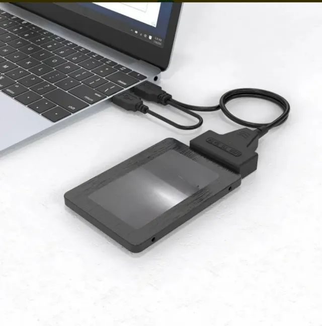 Cabo Adaptador Usb 2.0 Sata Dual Usb Hdd - Foto 2