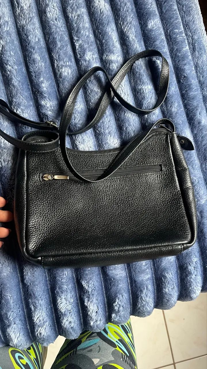 Bolsa couro preta - Foto 3