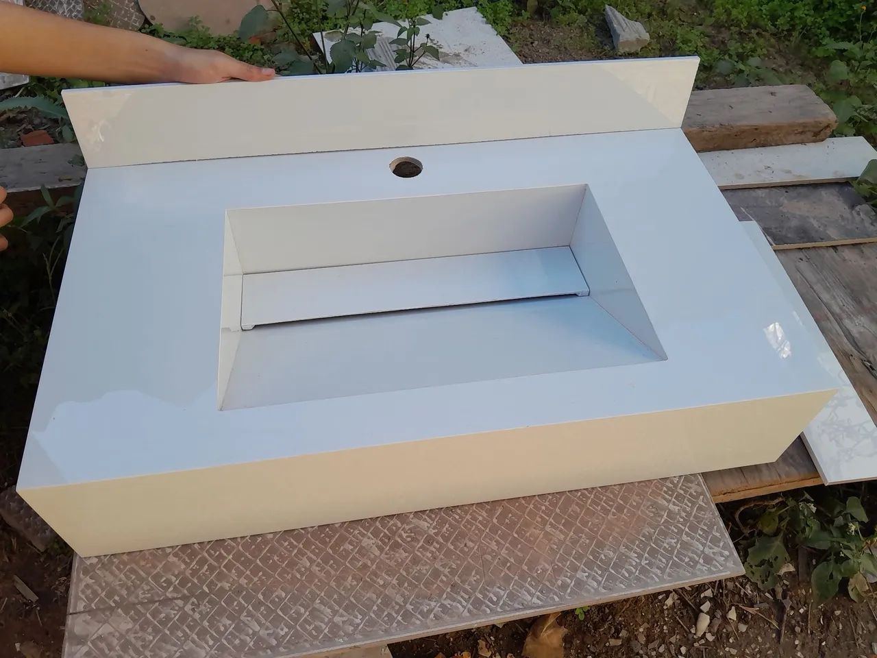 Vendo pia esculpida 70x40 Nova - Foto 3