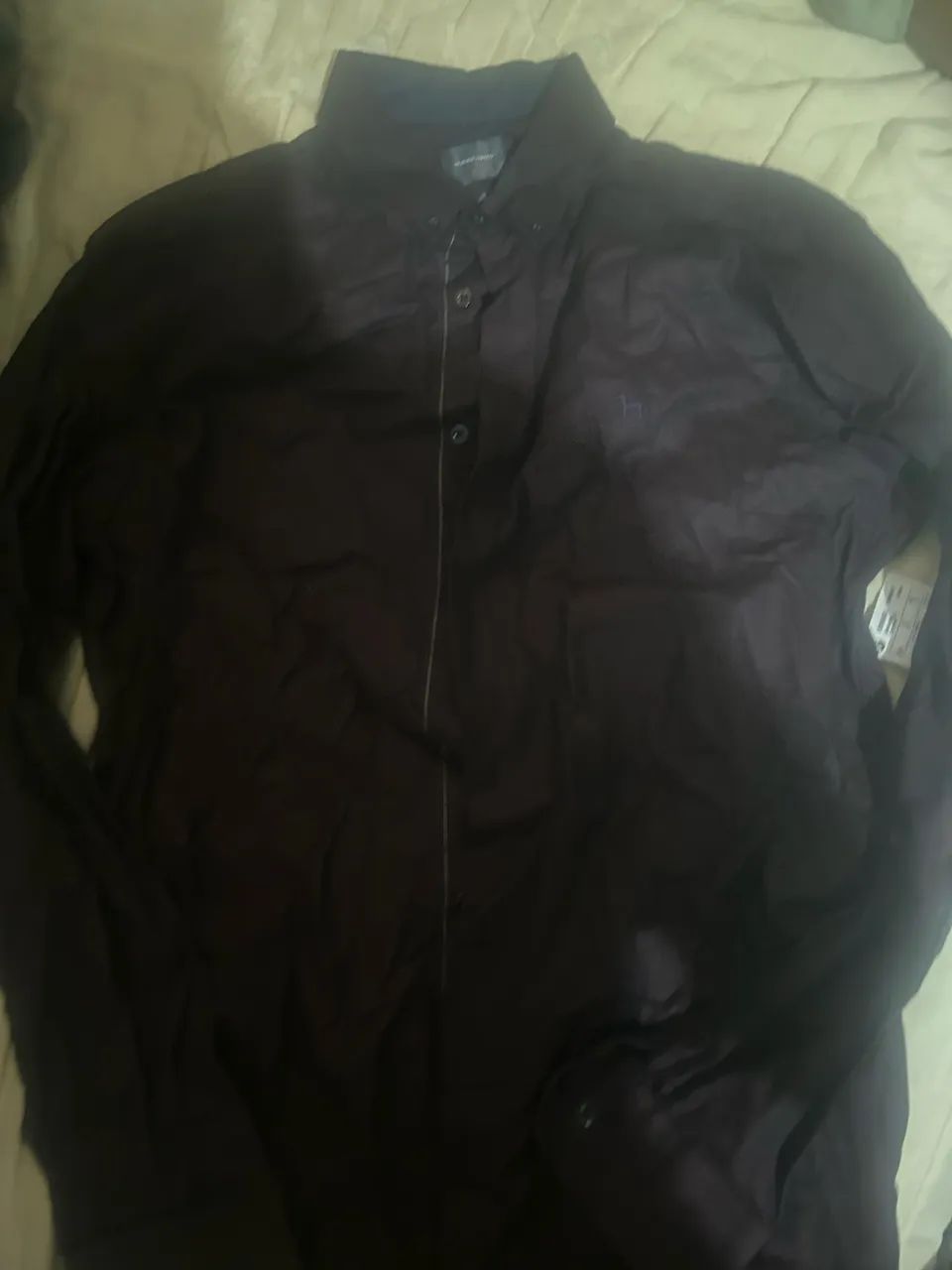  camisa manga longa, marfinno. Nova. - Foto 3