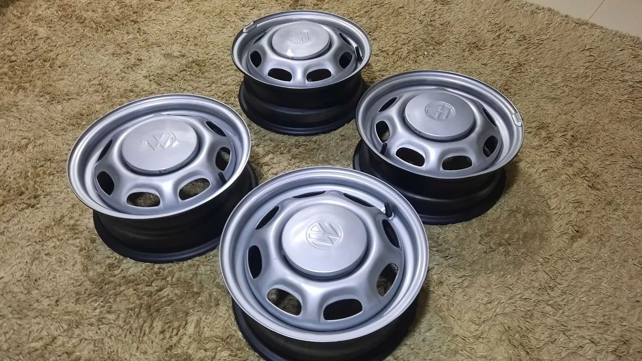 Rodas Vw G1 aro 13 originais linha Quadrado Gol, Voyage, Parati , Saveiro - Seminovas - Foto 4