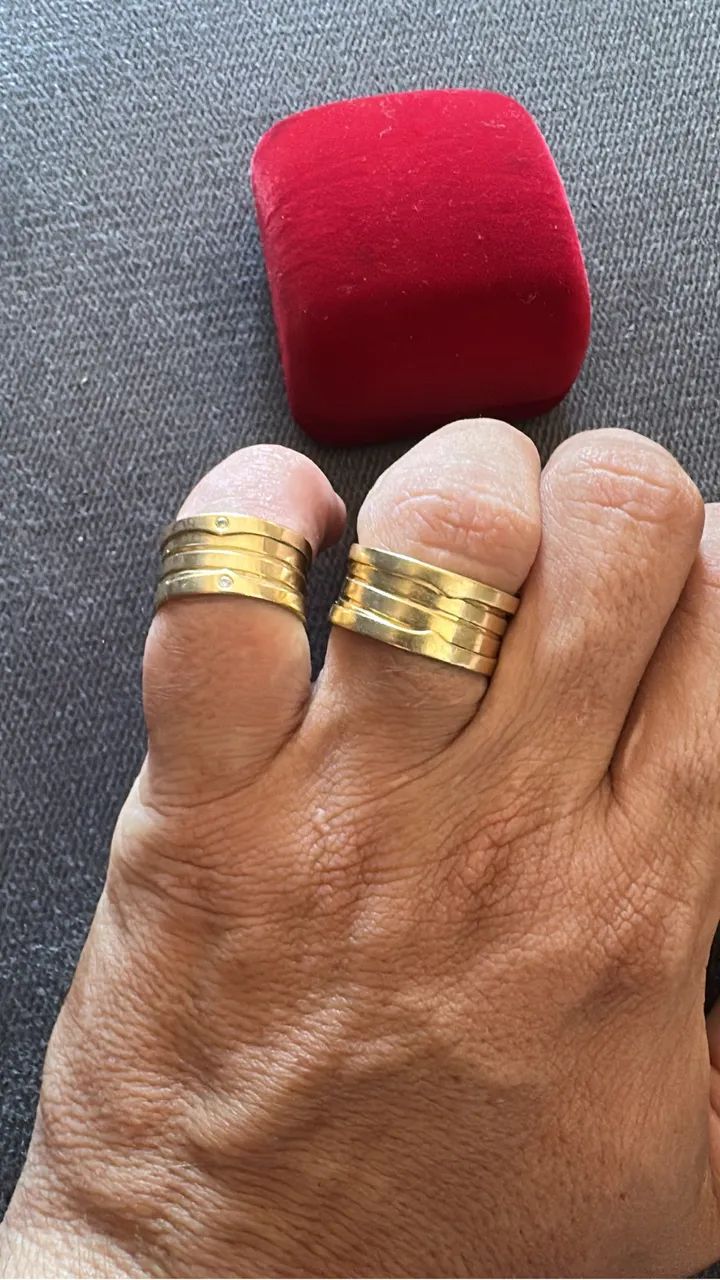 Par Aliança de Ouro 18k - Foto 2