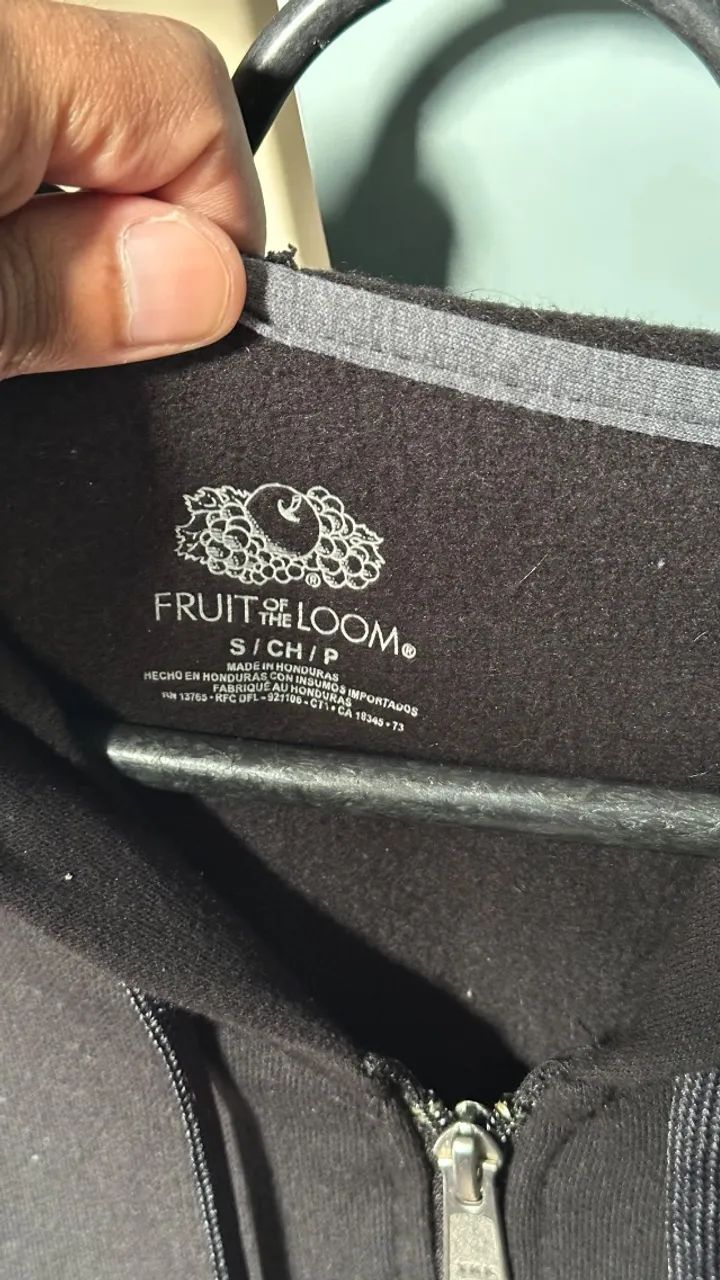 Moletom preto Fruit of the Loom P - Foto 3