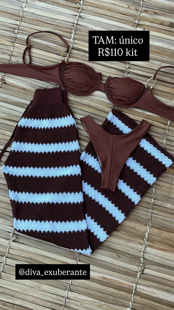 Kit biquíni e calça de praia  - Foto 3