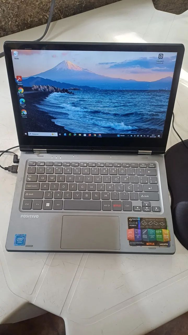Notebook/Tablet 2 em 1 positivo 
