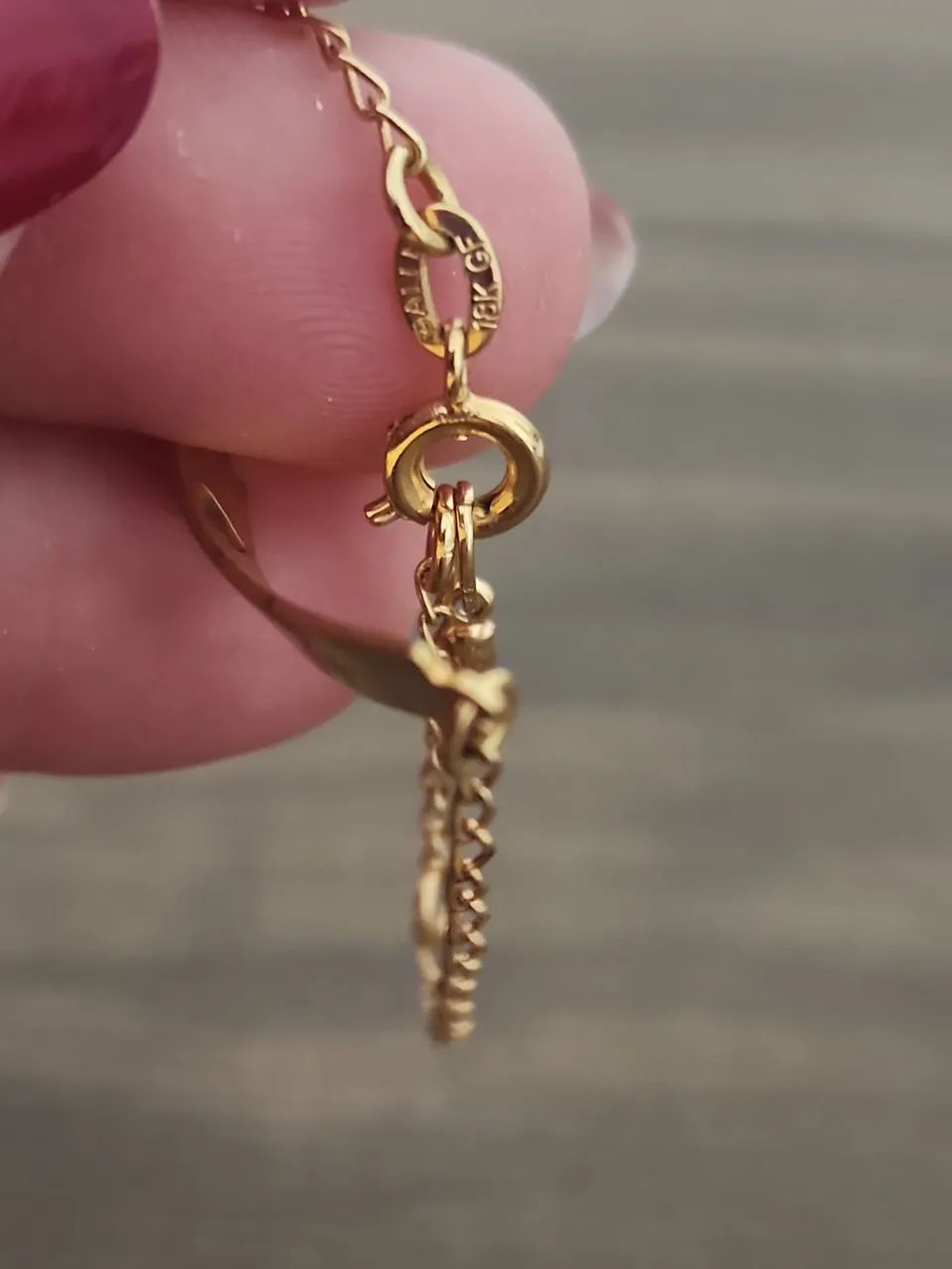 Pulseira Infantil banho Ouro 18k  - delicada - Foto 2