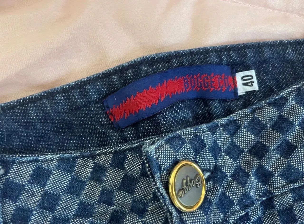 saia jeans quadriculada  - Foto 3