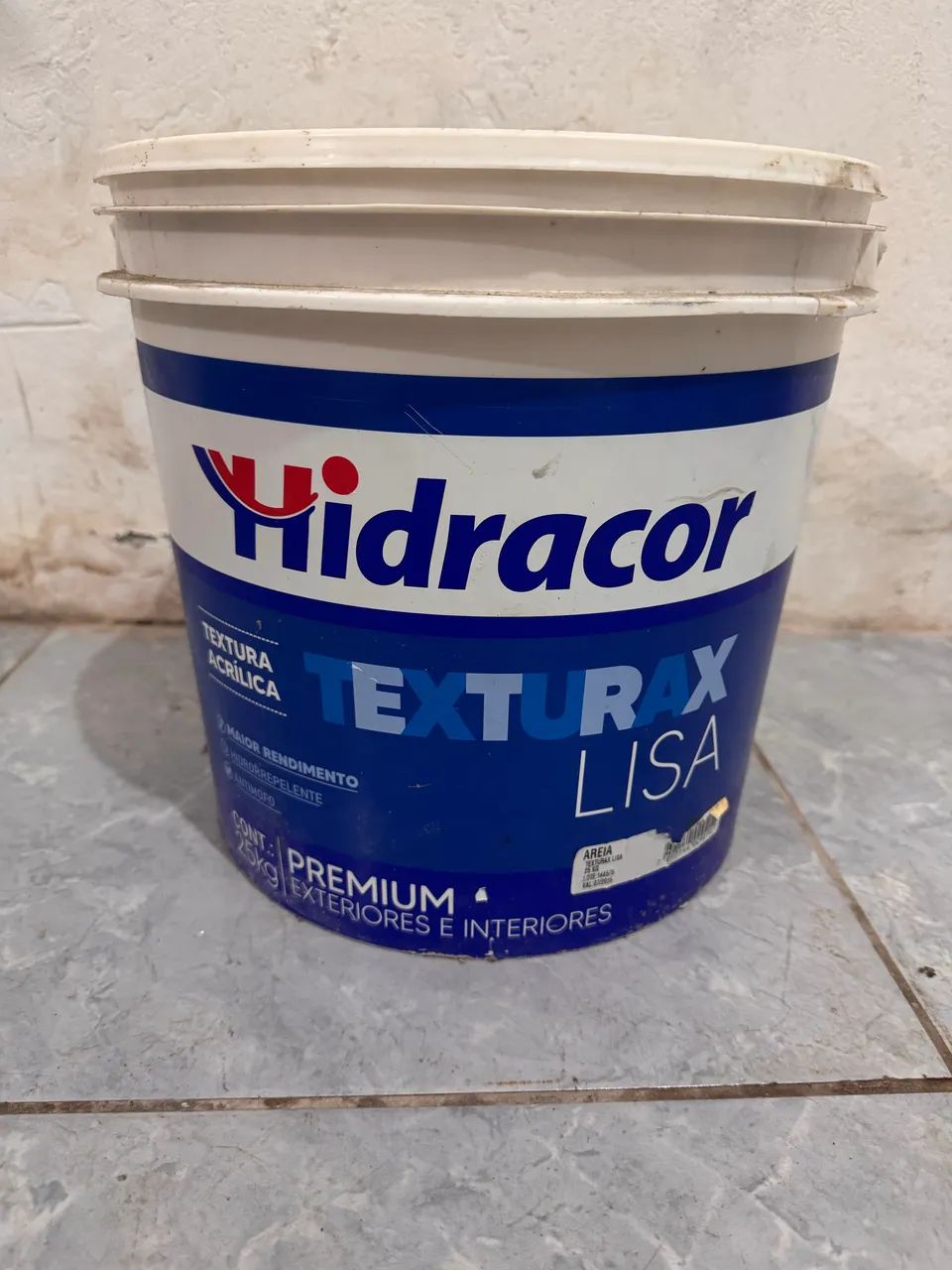 Textura acrílica lisa cor areia, maraca Hidracor balde 25 Kg - Foto 2
