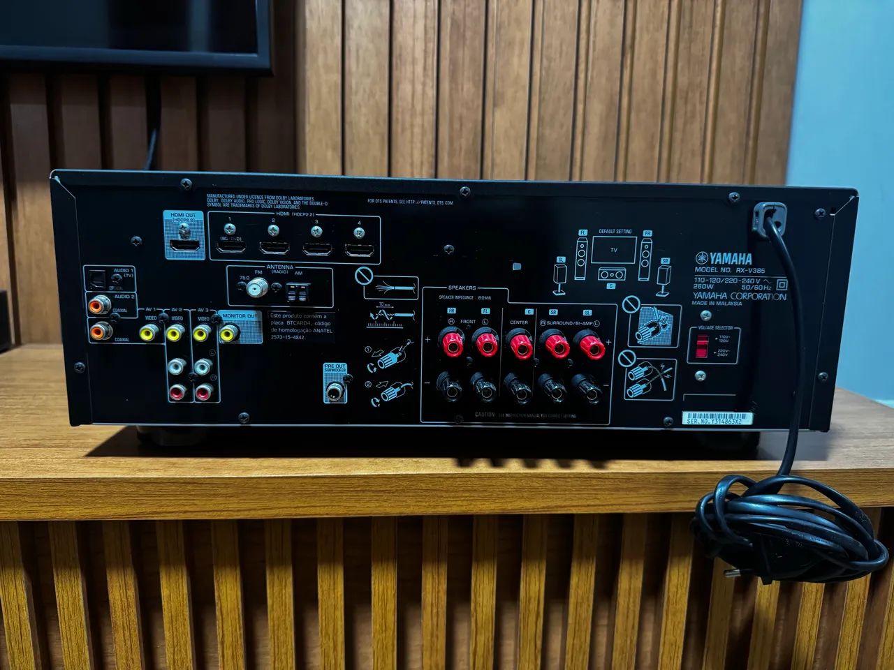 Receiver YAMAHA Rx V385 - Aparelhos de Som - Vila Praiana, Lauro