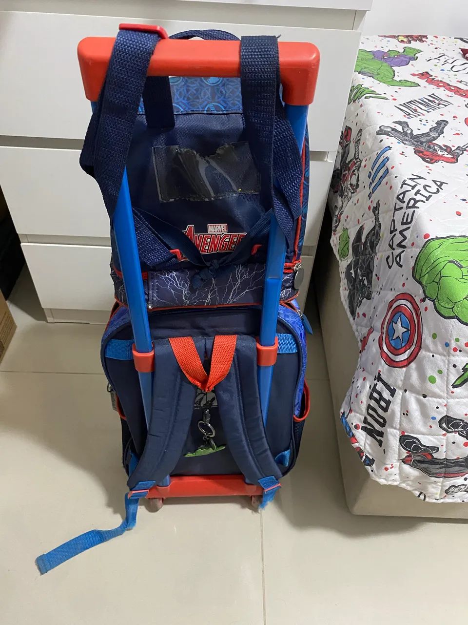 Mochila Infantil Marvel com lancheira  - Foto 3
