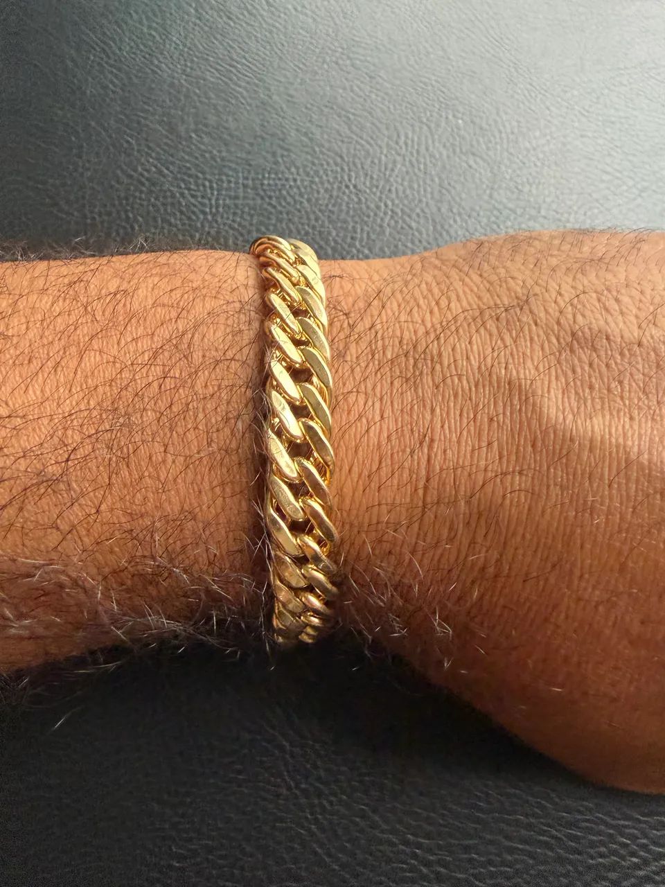Pulseira de Ouro 17,7 Gm Grumet Duplo 18K  NOVA - Foto 5