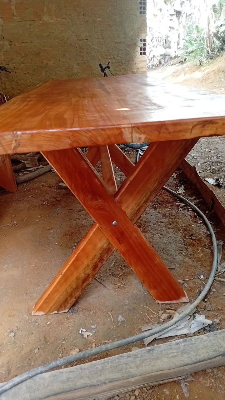 Mesa rústica  de madeira  - Foto 4