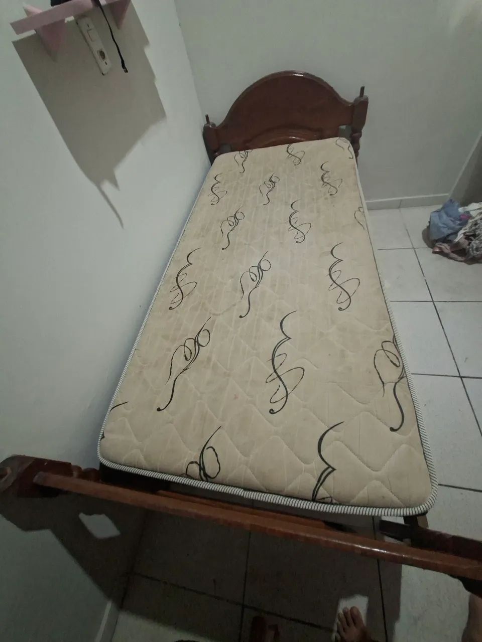 Cama de solteiro de madeira - Foto 3
