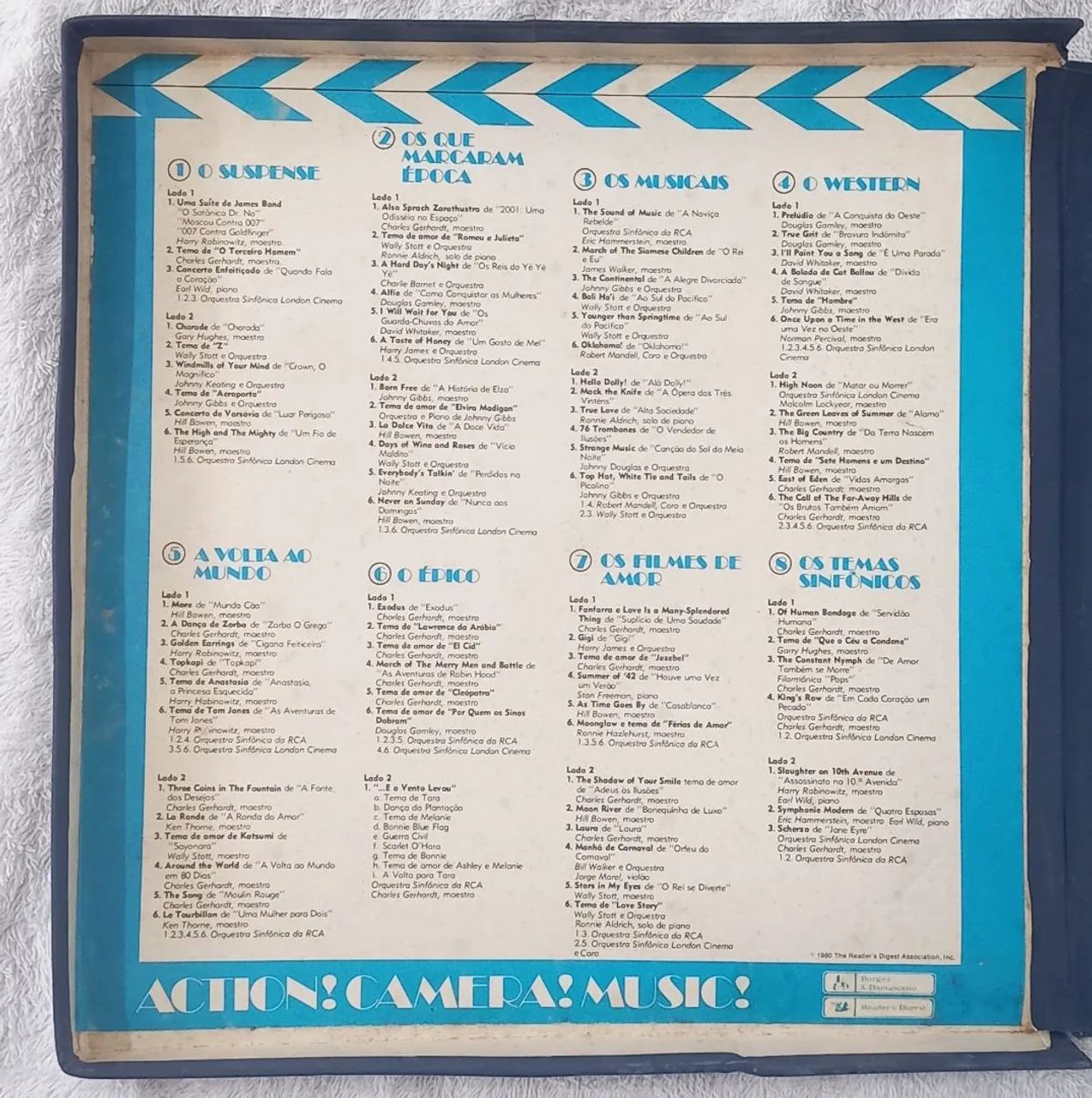 LP Vinil 8 discos Action Camera Music 1980. Box com coleção completa da Reader's Digest. - Foto 2