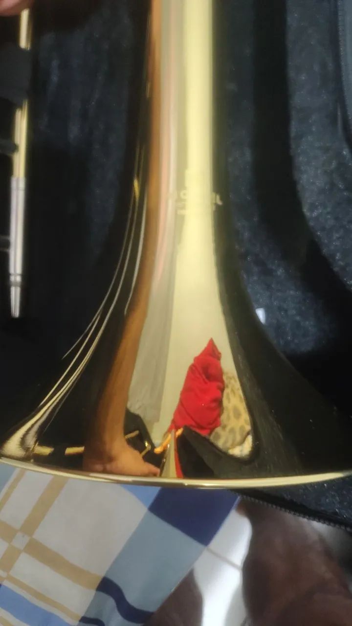 Trombone De Vara Michael Wtbm35 Bb Laqueado Com Bocal E Case Cor Dourado  - Foto 3