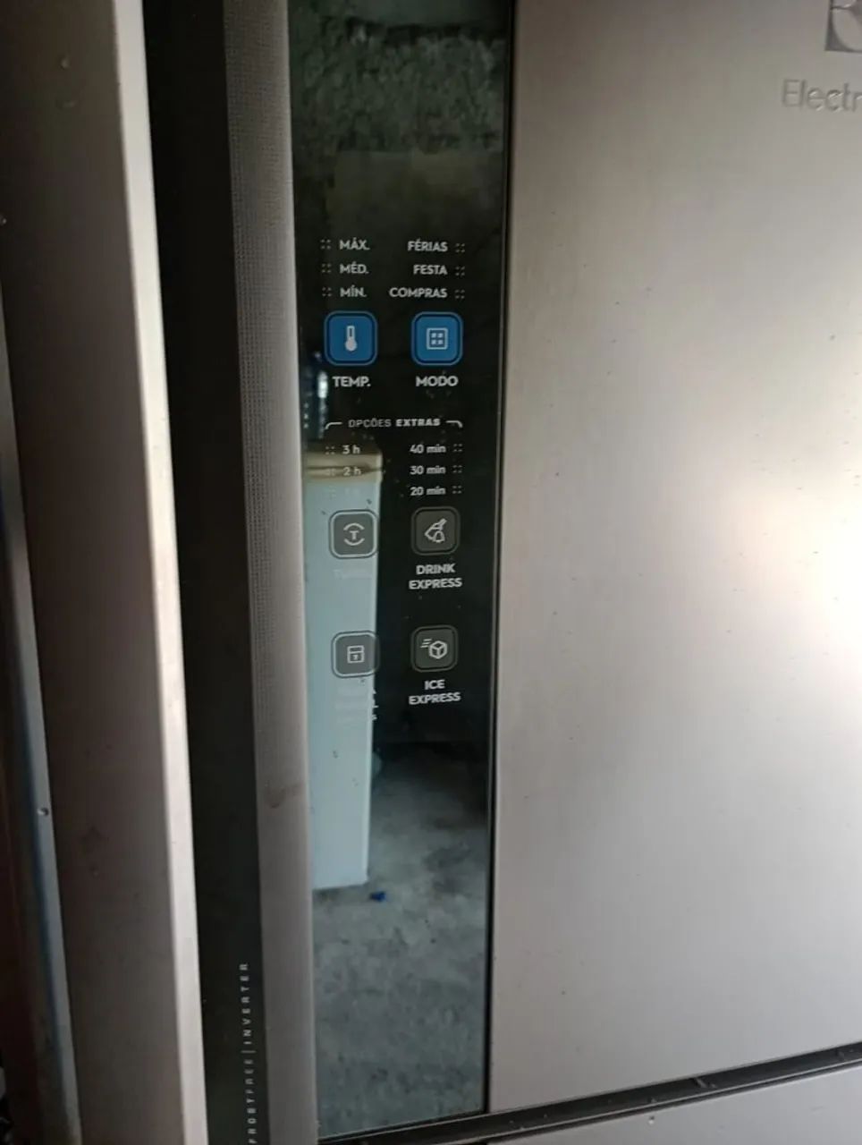 geladeira electrolux inox frost fre painel digital gelando perfeitamente vendo entrego  - Foto 5