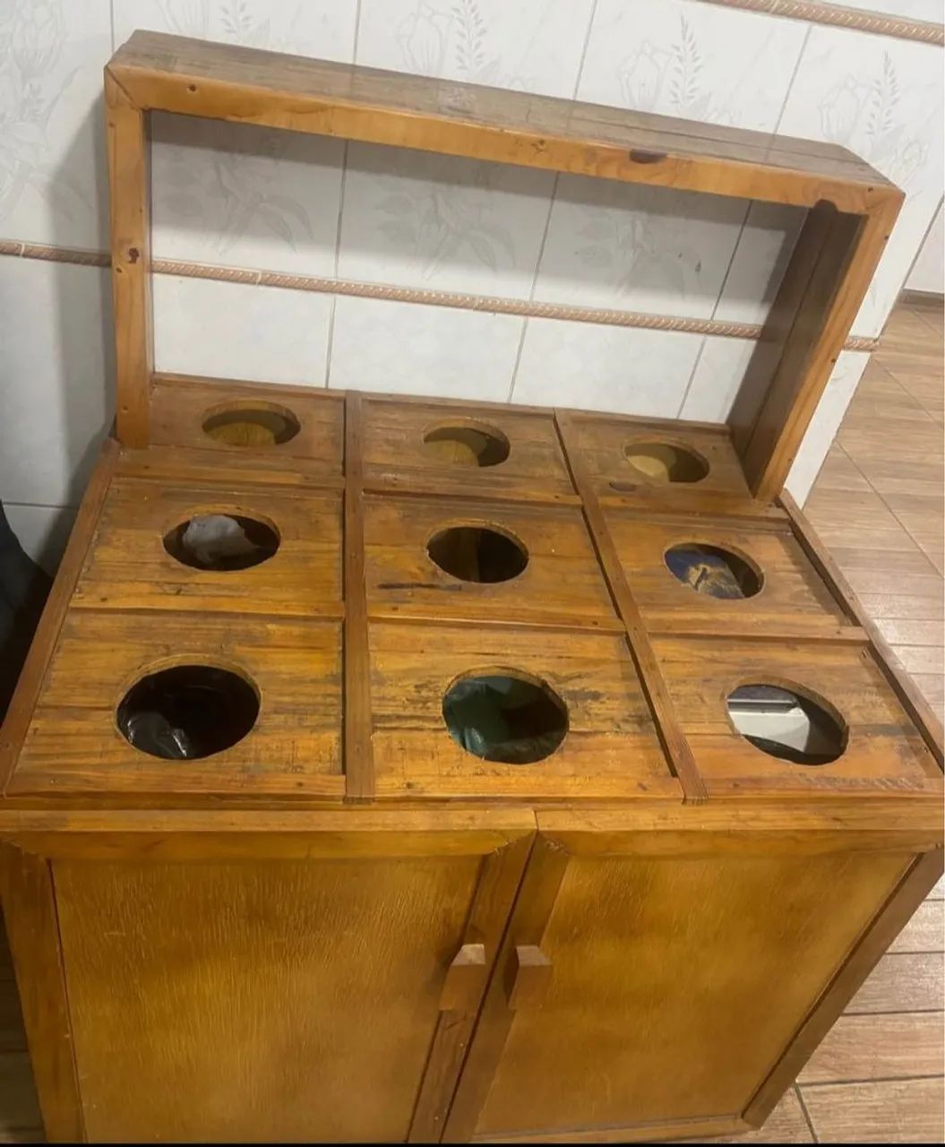 Balcão rústico para Açaiteria e Sorveteria 