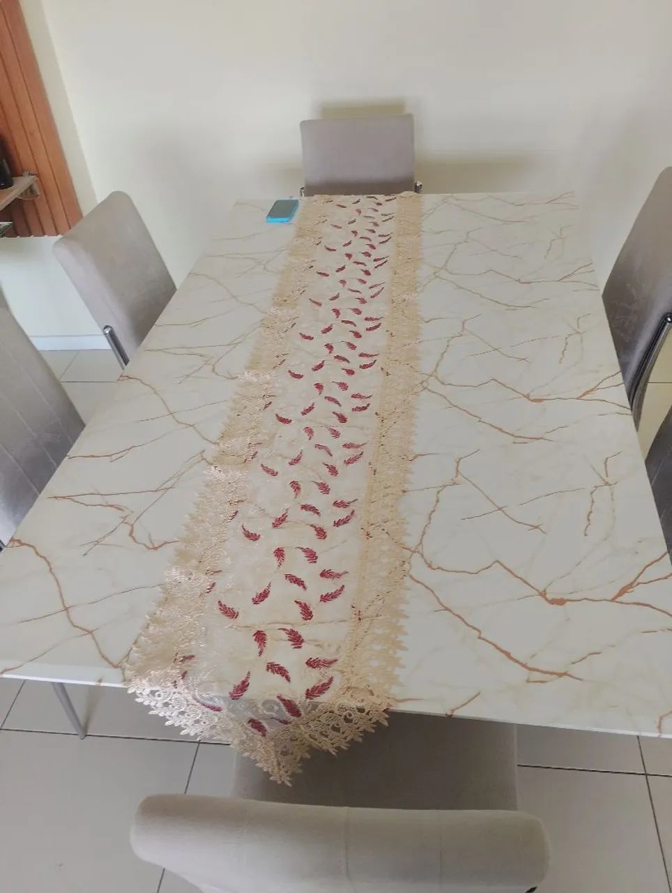 Mesa de jantar vidro 6 cadeiras  - Foto 2