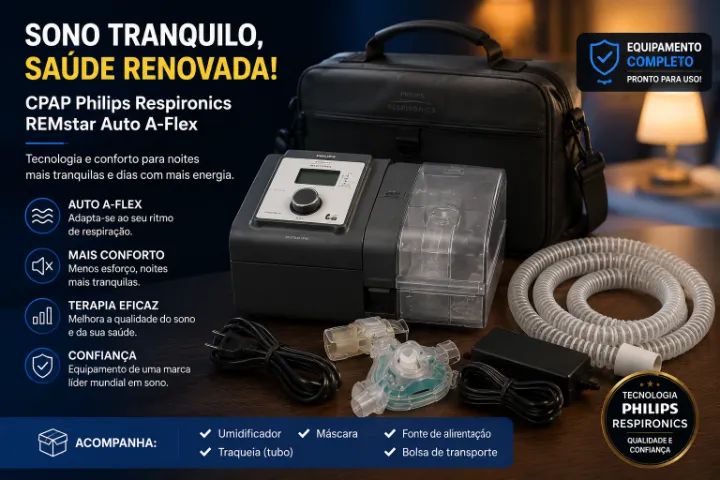 CPAP Philips Respironics REMstar Auto A-Flex Completo - Foto 3