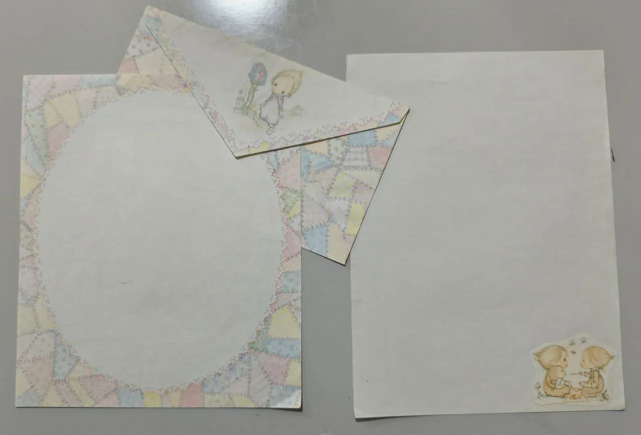 Papel de carta anos 80