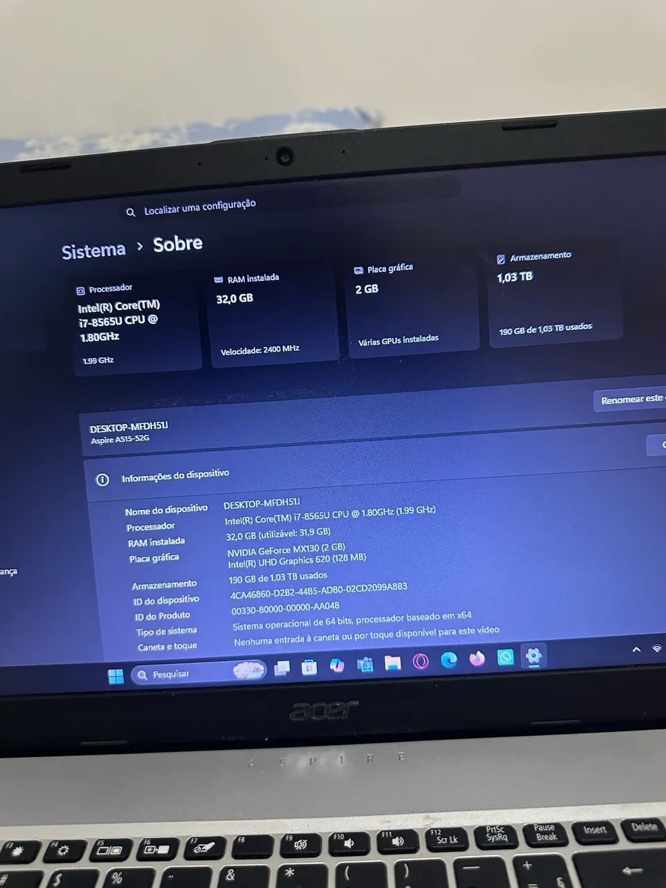 Notebook Acer I7  - Foto 2