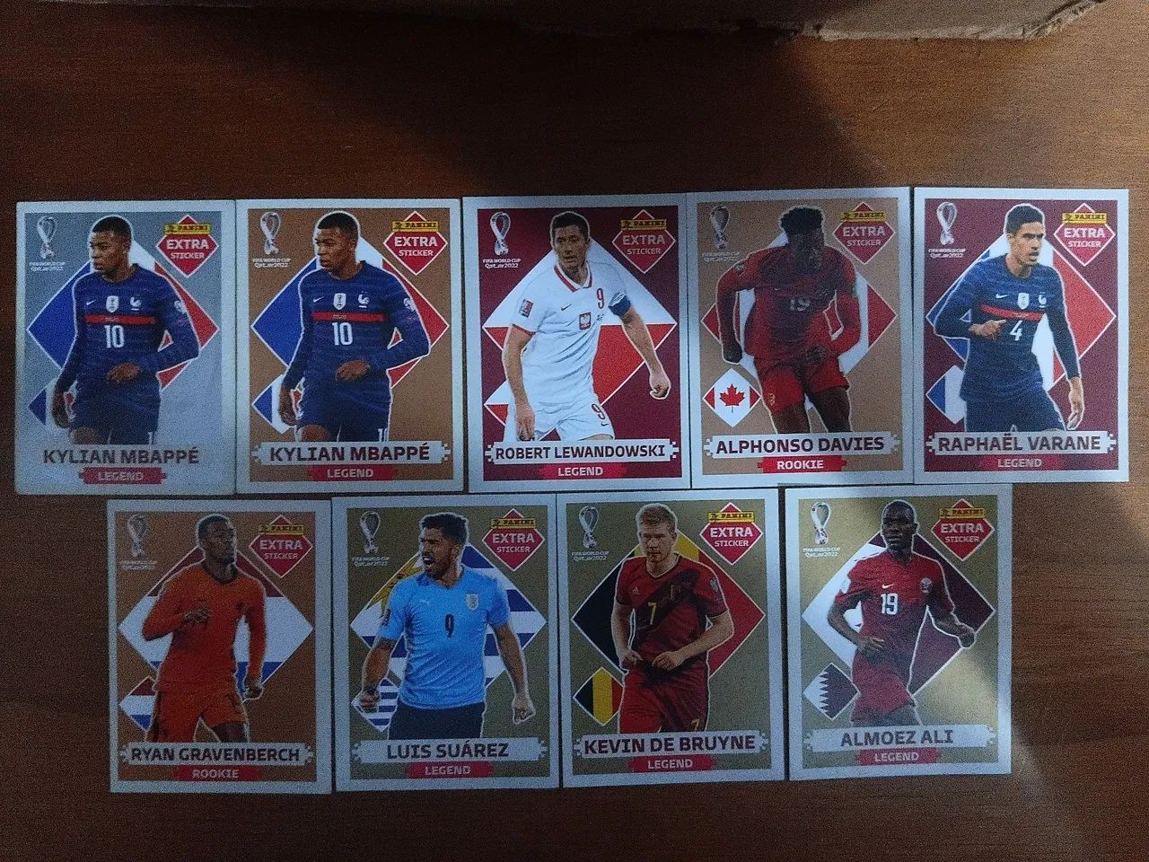 Figurinhas legends copa 2022