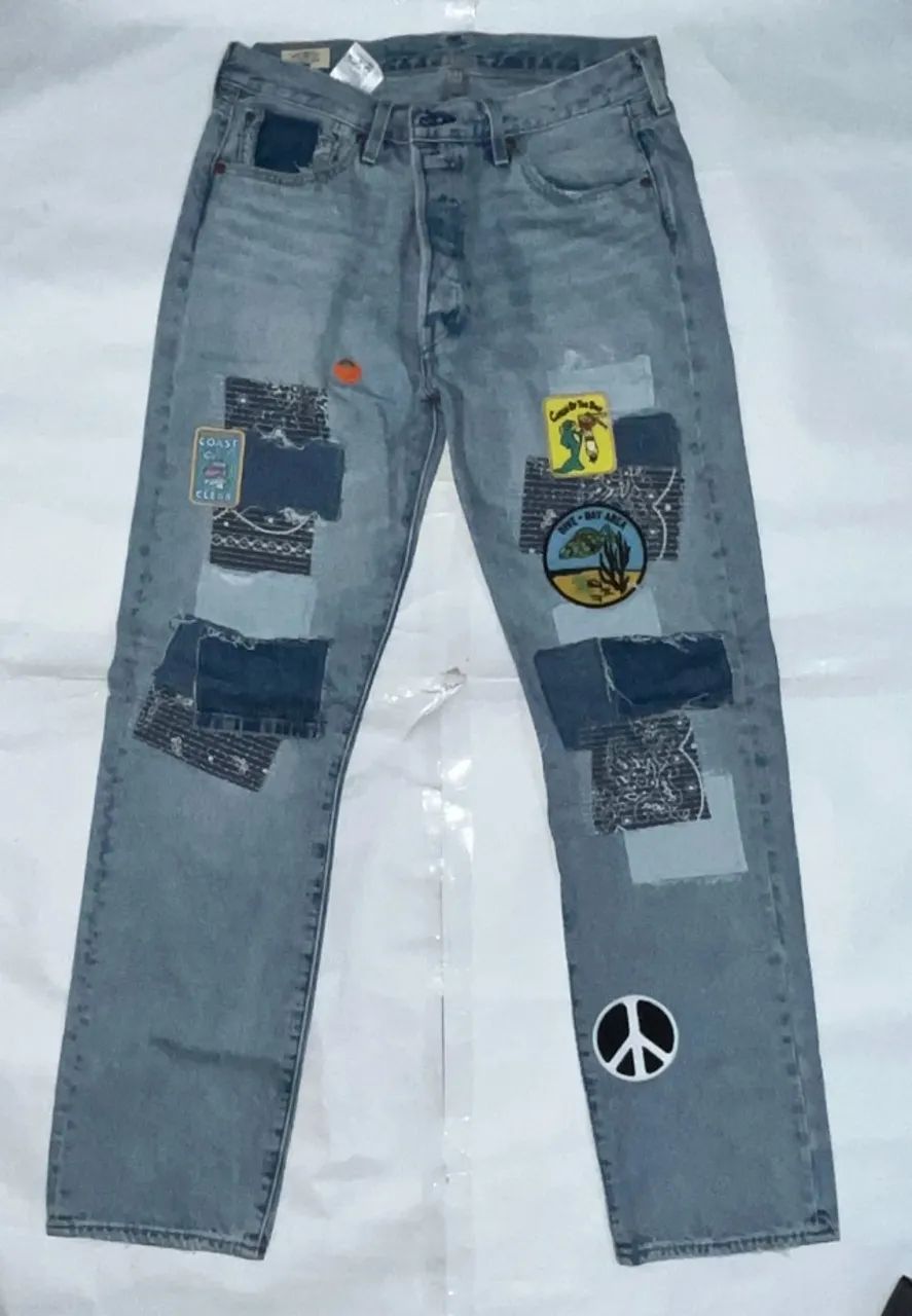 Calça levi's patchwork