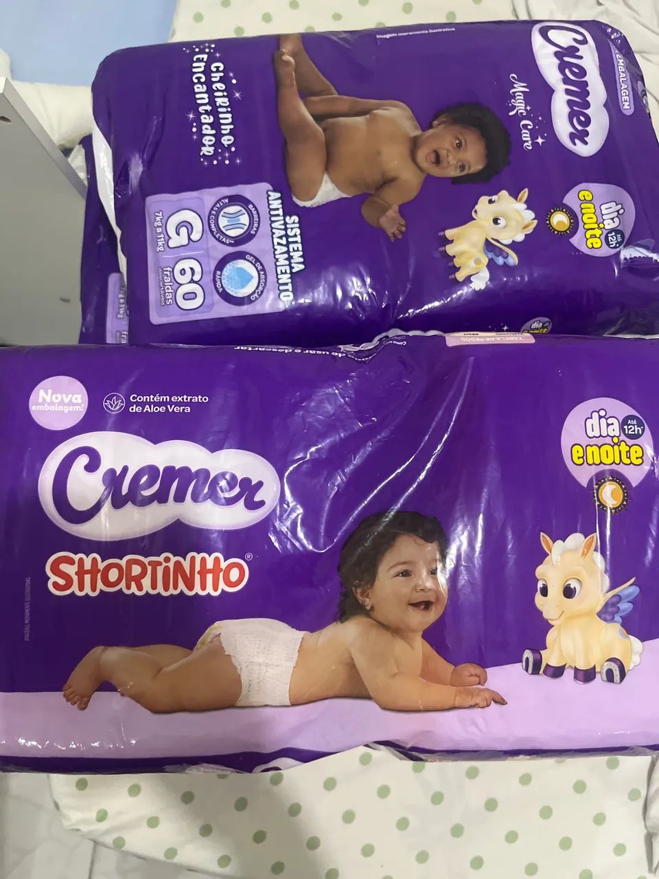 Cream Diaper Shorty