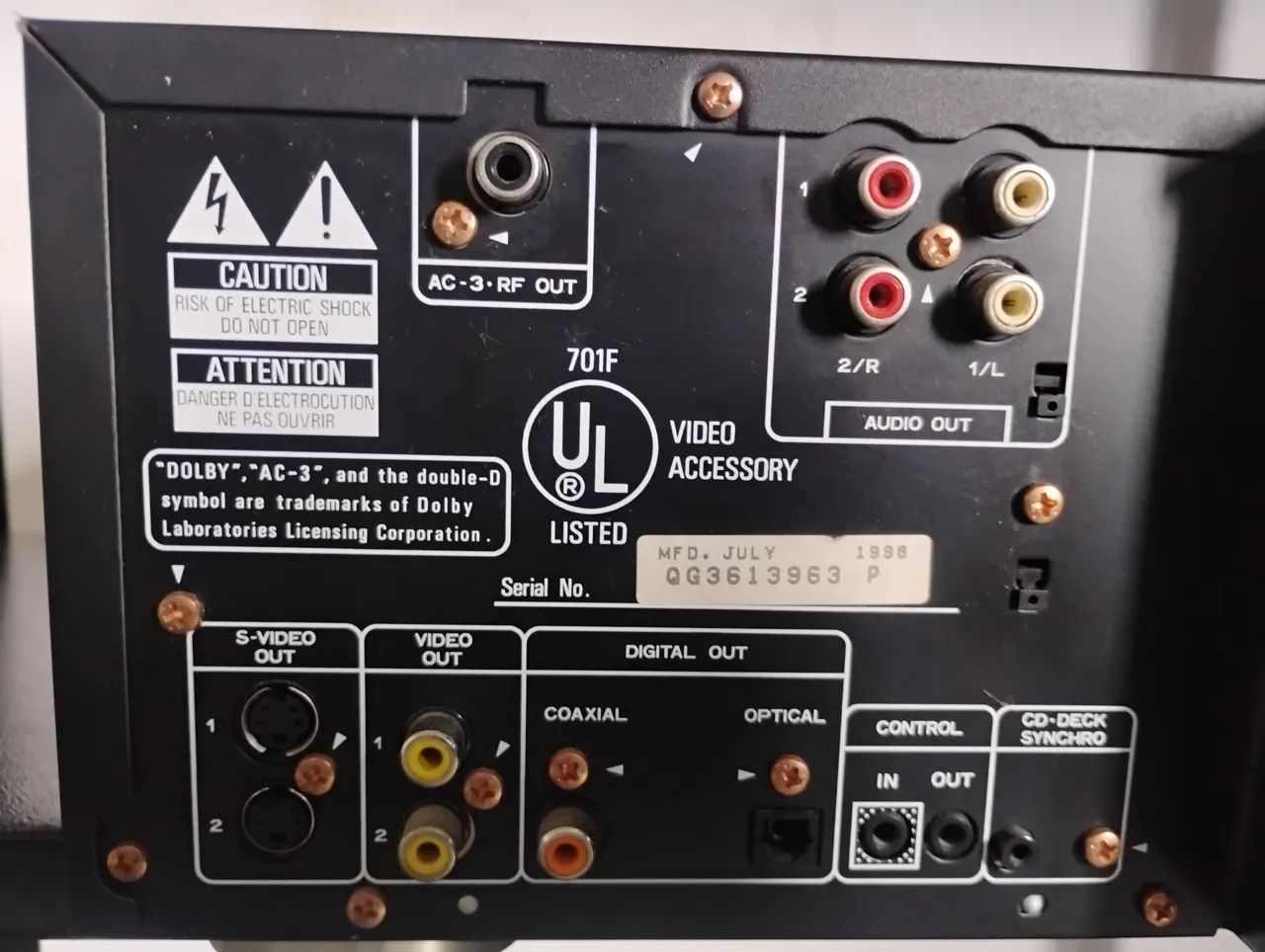Pioneer cld d704