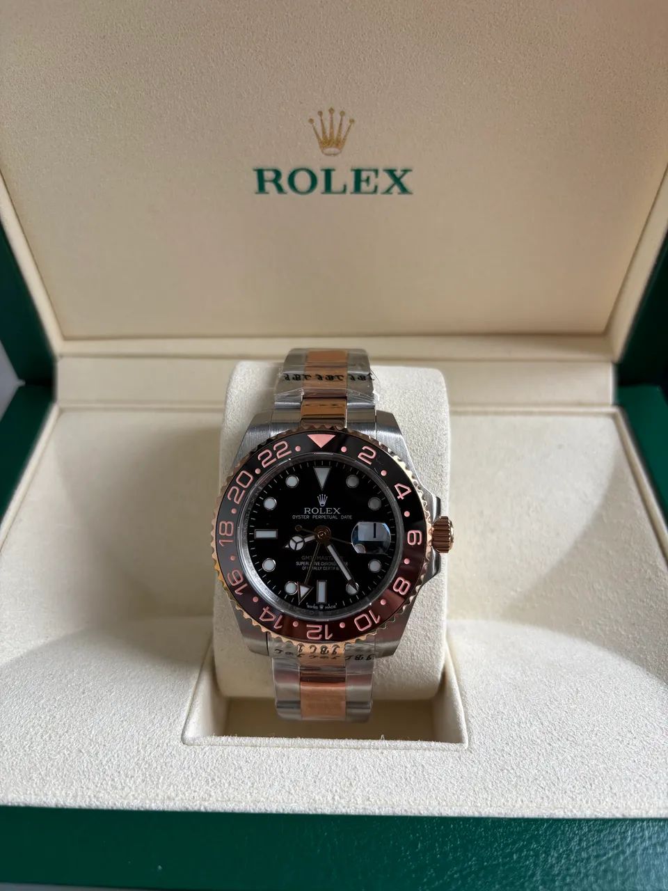 Rolex GMT-Master II Root Beer Rose Gold 