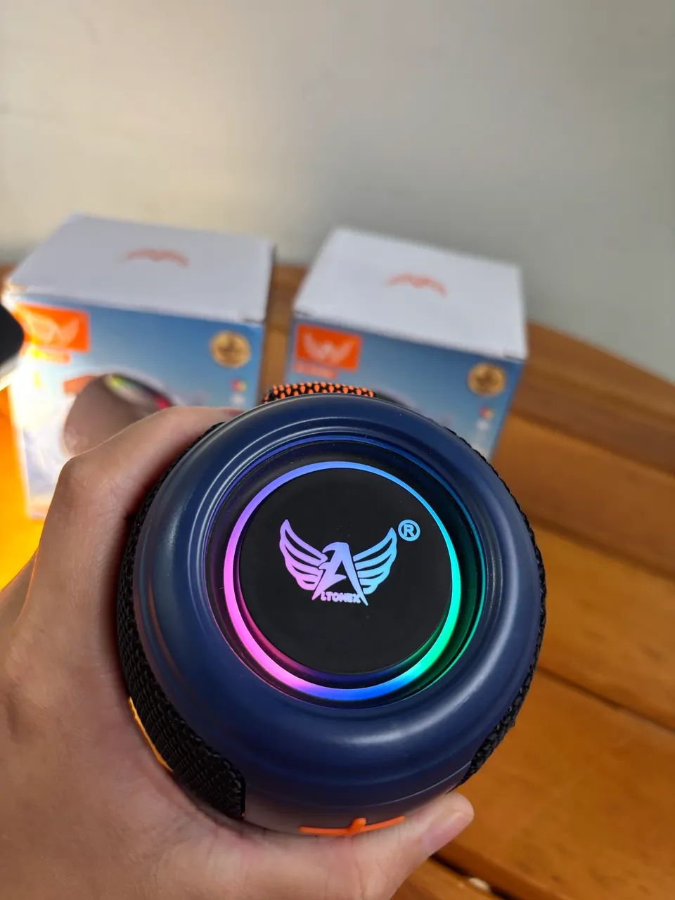 Caixa de som luz led rgb 30W-Nova na caixa  - Foto 4