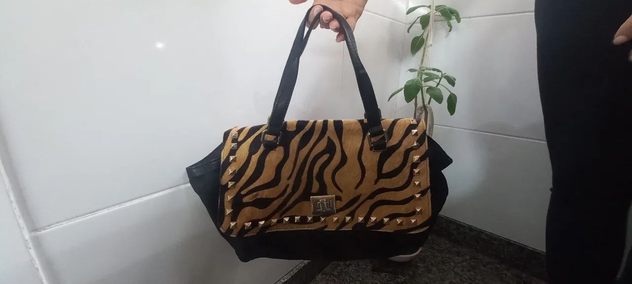 Bolsa Couro Legítimo Original Seminova da Zara.